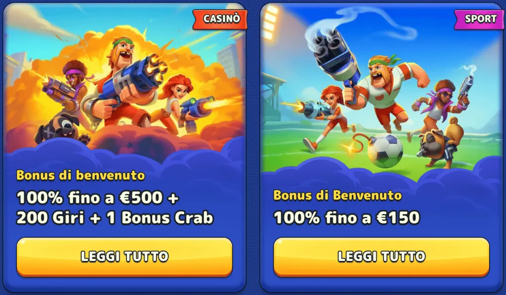 Bonus di Benvenuto casinò online Pistolo