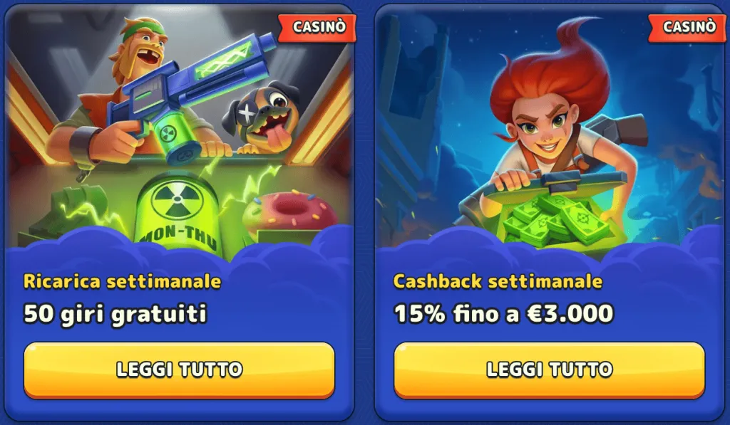 Bonus e Promozioni di Pistolo Casino