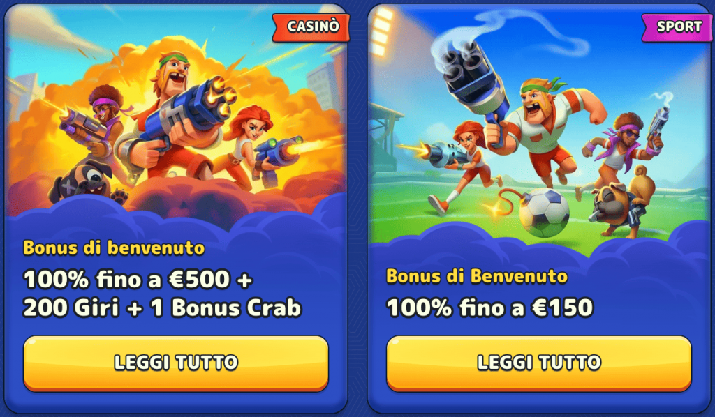 Bonus di Benvenuto casinò online Pistolo